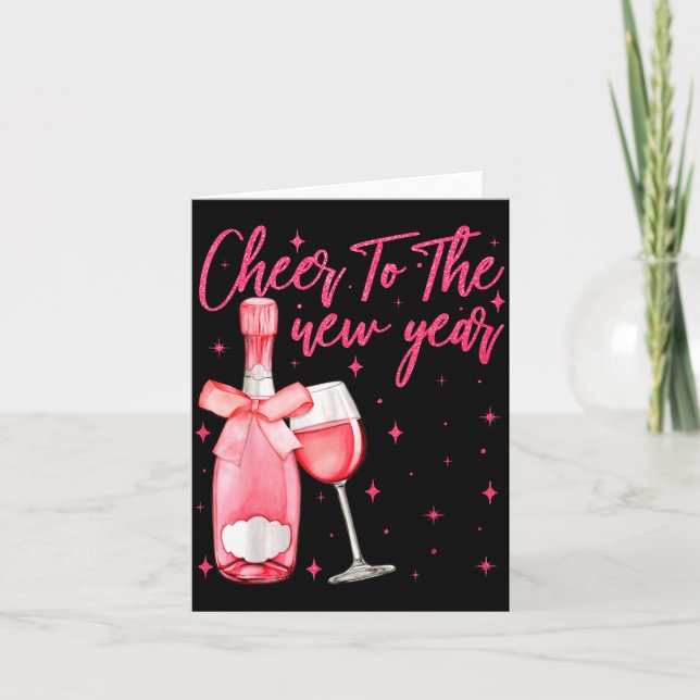 Cheers To The New Year 2026 Champagne New Years Ev Card (Front)
