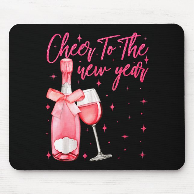 Cheers To The New Year 2026 Champagne New Years Ev Mouse Pad (Front)