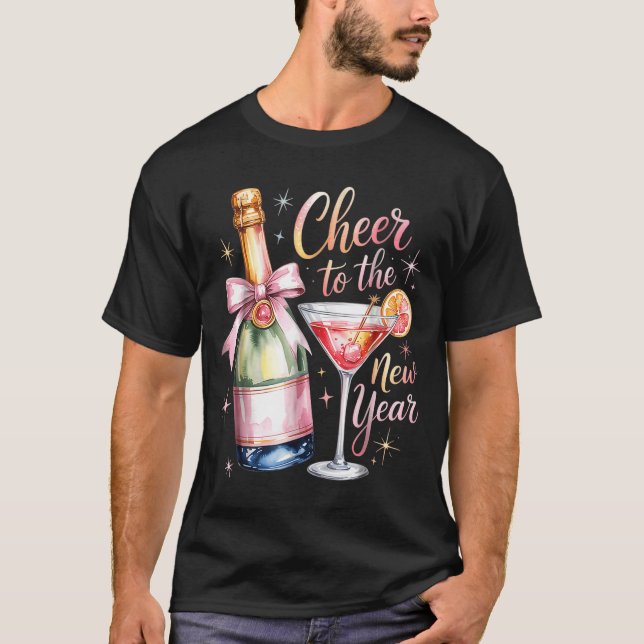 Cheers To The New Year 2026 Champagne New Years Ev T-Shirt (Front)