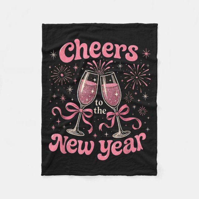 Cheers To The New Year 2026 Nk Celebration Gift  Fleece Blanket (Front)
