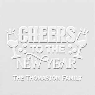 “Cheers to the New Year” #2 Family / Company Name Embosser