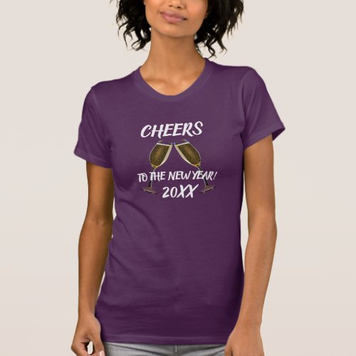 Cheers to the New Year  Champagne Flutes T_Shi T_Shirt