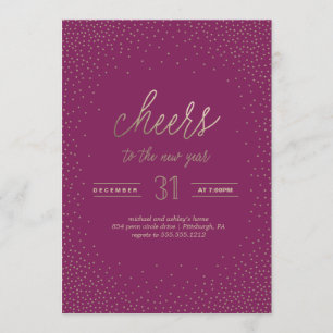 CHEERS TO THE NEW YEAR holiday party invitation