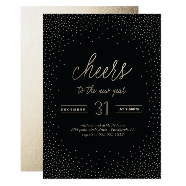 CHEERS TO THE NEW YEAR Holiday Party Invitation