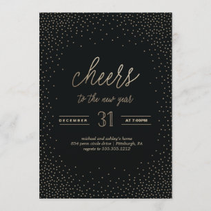 CHEERS TO THE NEW YEAR holiday party invitation