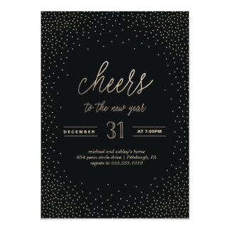 CHEERS TO THE NEW YEAR holiday party invitation