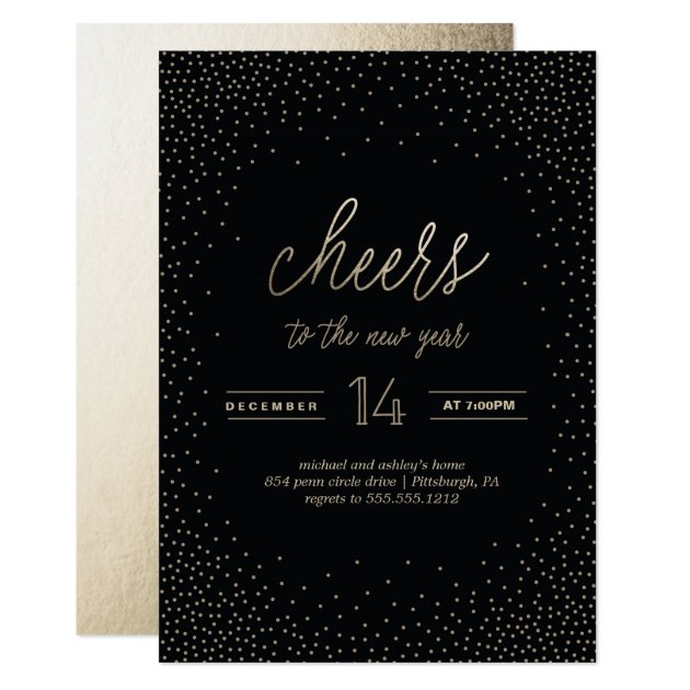 CHEERS TO THE NEW YEAR Holiday Party Invitation