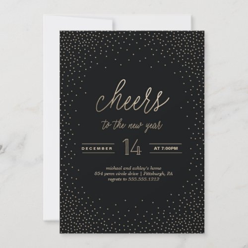 CHEERS TO THE NEW YEAR holiday party invitation