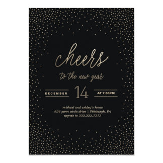 CHEERS TO THE NEW YEAR holiday party invitation