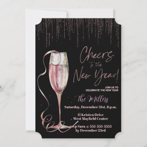 Cheers To The New Year Invitation