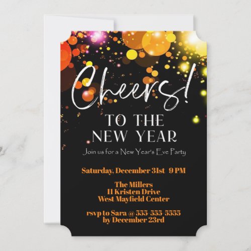 Cheers To The New Year Invitation