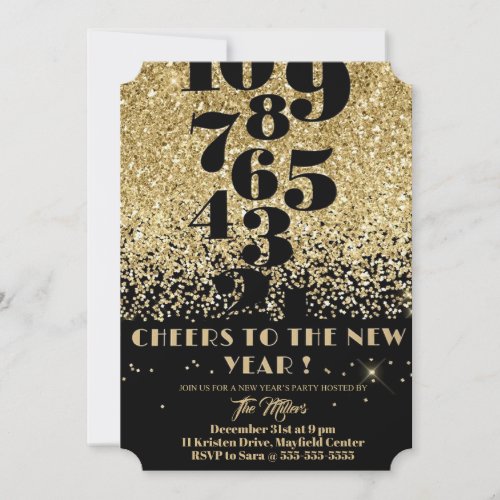 Cheers To The New Year Invitation