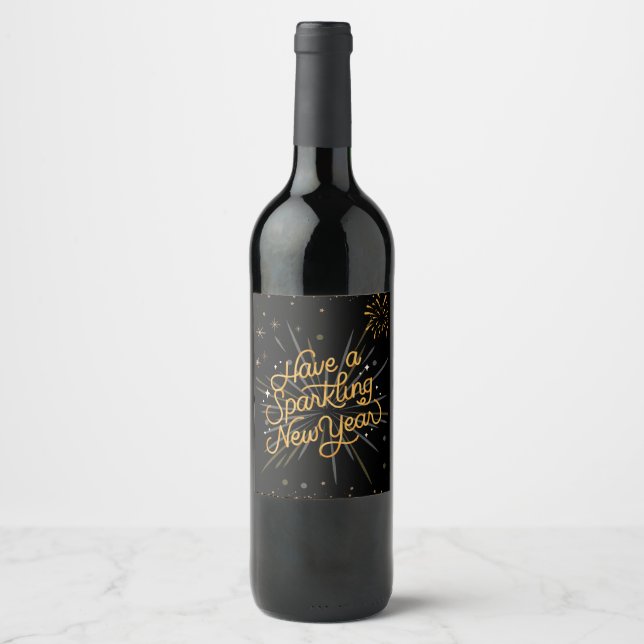 Cheers to the New Year: Let’s Celebrate Together! Wine Label (Front)