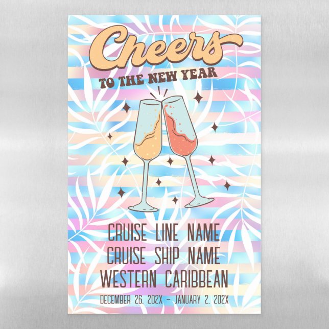 Cheers to the New Year Magnetic Dry Erase Sheet (Vertical)