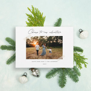 Cheers to the New Year modern Holiday Card