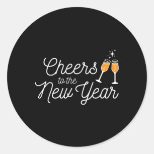 Cheers To The New Year New Years Classic Round Sticker