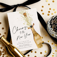 Cheers to the New Year Party Invitation