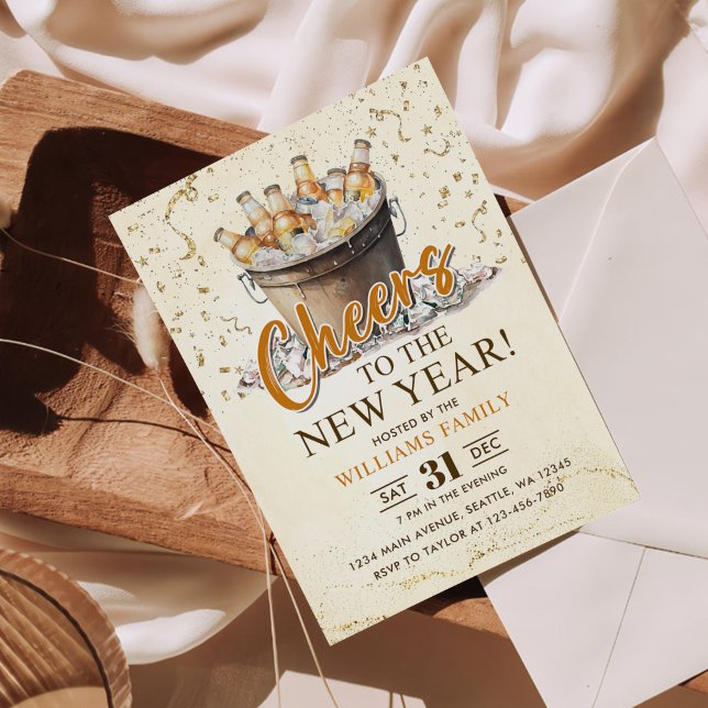 Cheers to the New Year Party Invitation (Creator Uploaded)