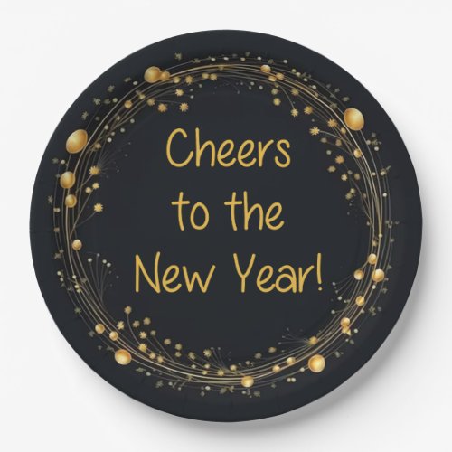 Cheers To The New Year Party Paper Plates
