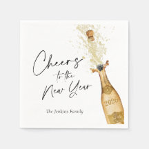 Cheers to the New Year Party Personalized Paper