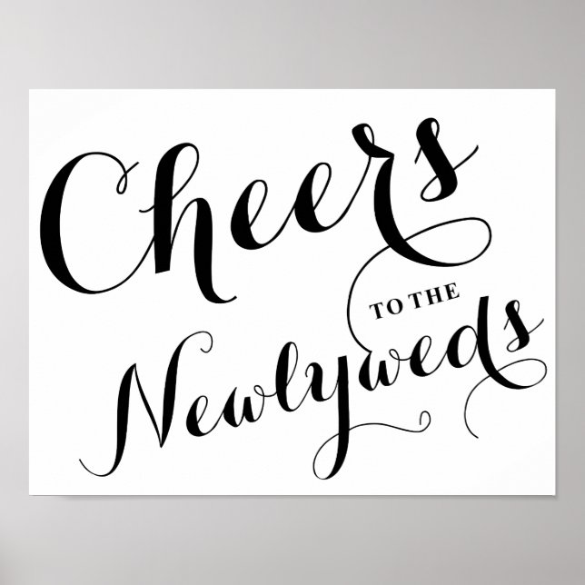 Cheers to the Newlyweds | Wedding Poster (Front)