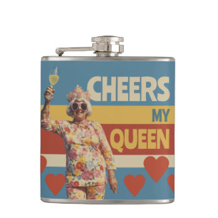 Cheers to the Queen Bride / Bestie / Mom / Boss Flask