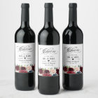 Cheers To the Wedding Burgundy Blush Blue Floral