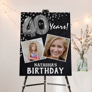 'Cheers to the Years' 2 Photo 40th Birthday Foam Board