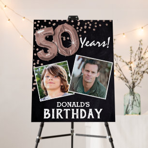 'Cheers to the Years' 2 Photo 50th Birthday Foam Board