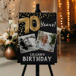 'Cheers to the Years' 2 Photo 70th Birthday Foam Board<br><div class="desc">Celebrating the BIG 70! This welcome sign allow you to upload a before and after photograph of the birthday man or woman. Featuring a rustic chalkboard background,  gold number seventy helium balloons,  faux gold glitter confetti,  name and occassion.</div>