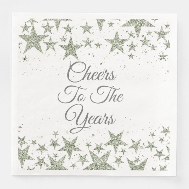 Cheers To The Years Paper Dinner Napkins (Front)