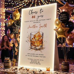 Cheers to... Whiskey celebration birthday party  Invitation