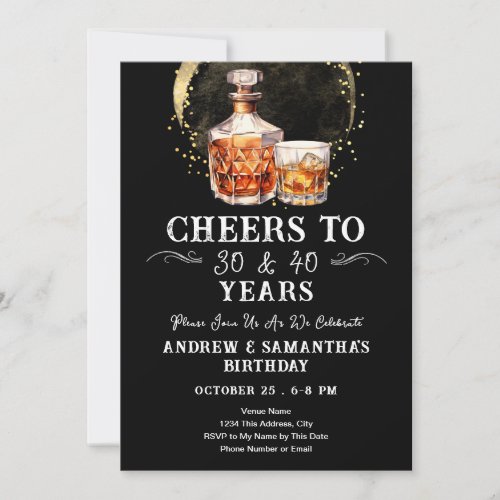 Cheers to Whiskey Double Adult Birthday