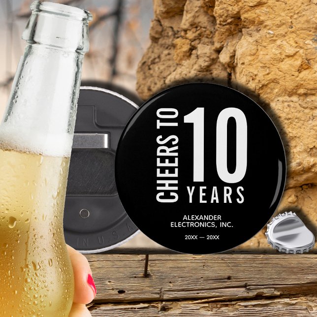 Cheers to Years Business Anniversary Bottle Opener (Creator Uploaded)