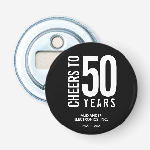 Cheers to Years in Business Anniversary Bottle Opener