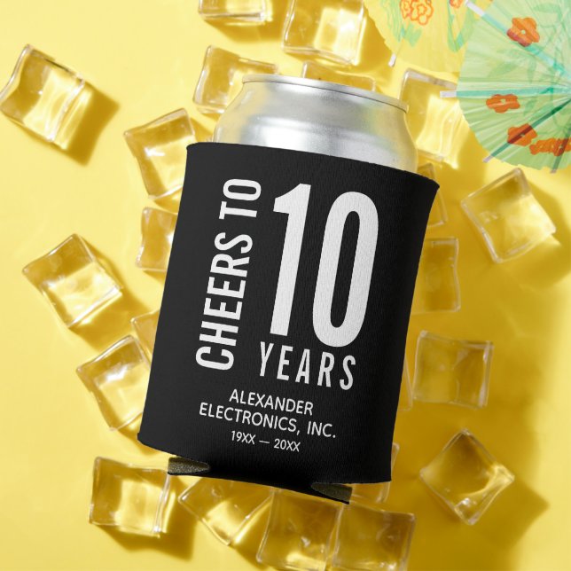 Cheers to Years in Business Anniversary Can Cooler (In Situ Summer)
