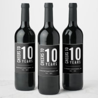 Cheers to Years in Business Anniversary Wine Label