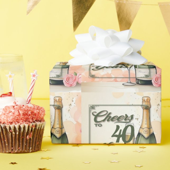 Cheers to Years Party Wrapping Paper (Birthday Party)