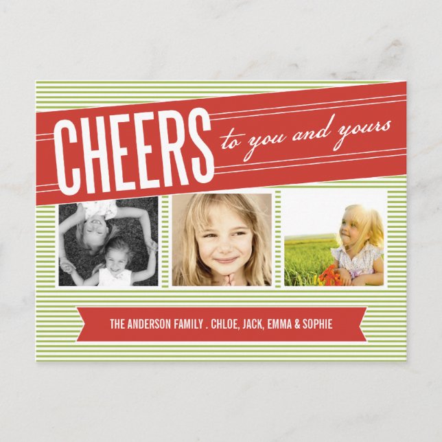 CHEERS TO YOU AND YOURS | HOLIDAY PHOTO CARD (Front)