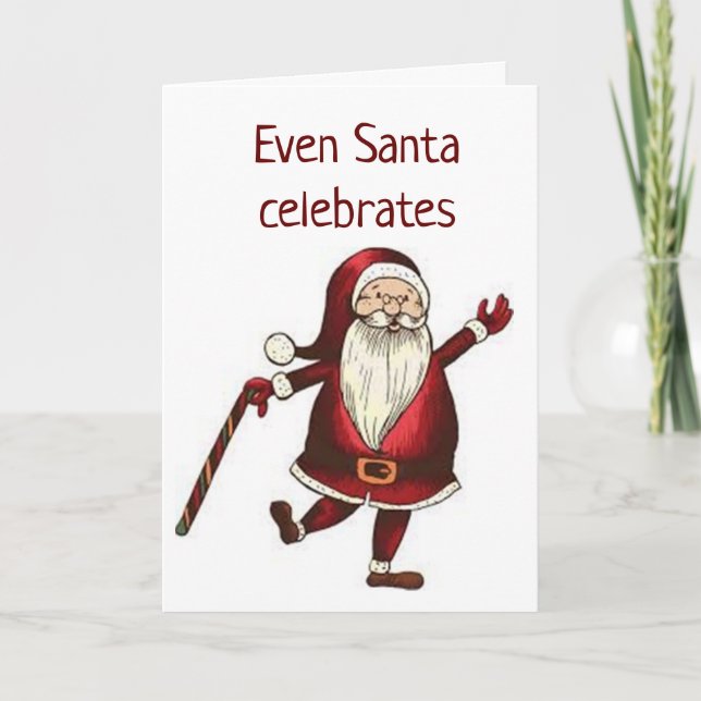 CHEERS TO YOU **HAPPY NEW YEAR** from SANTA CLAUS Holiday Card (Front)