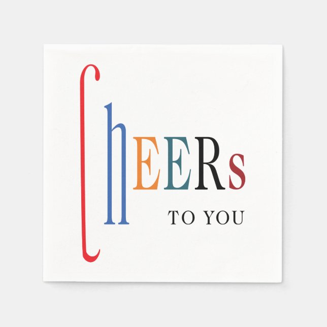 Cheers To You Happy New Year Party Napkins (Front)