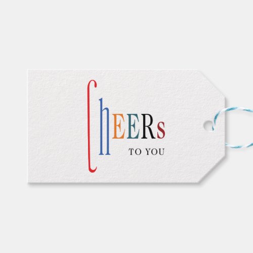 Cheers To You Merry Christmas Holiday Gift Tags