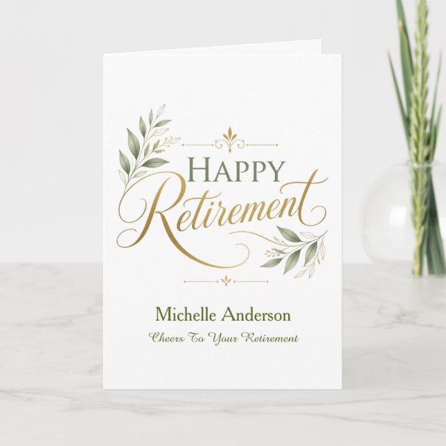 Cheers To Your Retirement Personalized Name Card (Front)