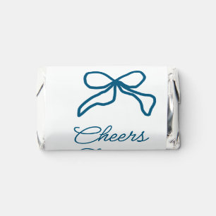 Cheers twenty blue birthday bow name date boho ret hershey's miniatures