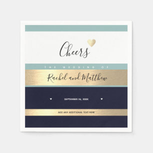 cheers! wedding cheers to love elegant paper napkins