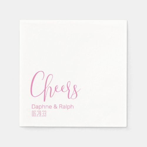Cheers Wedding Cocktail Paper Party Napkins