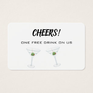 Cheers Wedding Drink On Us Voucher Ticket
