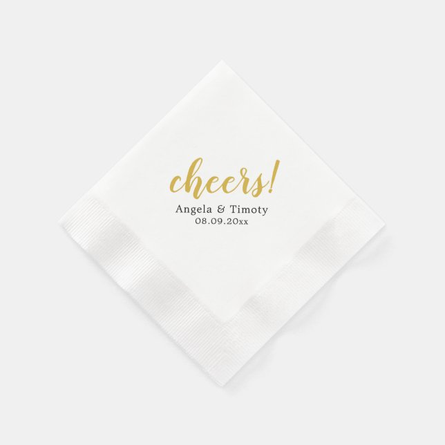 Cheers wedding napkins (Corner)