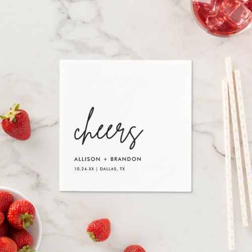 Cheers Wedding Party Rehearsal Dinner Napkins