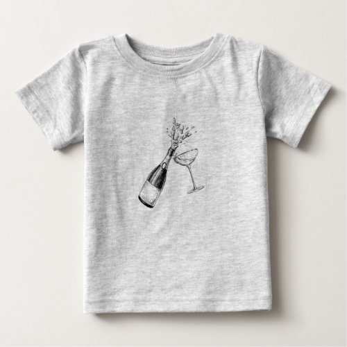 cheers wine drink white background baby T_Shirt